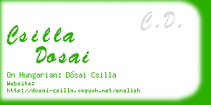 csilla dosai business card
