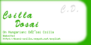 csilla dosai business card